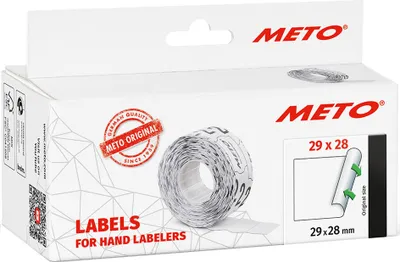 Produktbild von METO Etiketten für Preisauszeichner 29 x 28 mm weiß 5 Rollen à 700 Etiketten