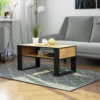 Obrázok produktu pre Konferenčný stolík TYVREN - dub craft / čierny