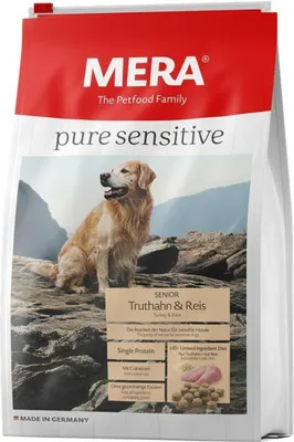 Produktbild von Mera Dog Pure Sensitive Senior Truthahn+Reis | 12,5kg