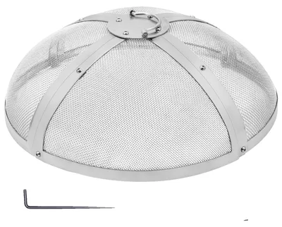 Produktbild von VEVOR Feuerschalenabdeckung, 20" tragbare Feuerschale Funken-Schutzschirm, Edelstahl Metallabdeckung, leicht zu öffnendes Zubehör für Holzfeuer und Campingkocher, für Außenpatio-Feuerschalen im Garten, 27 Zoll-a, Rund-b