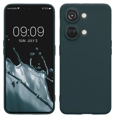 Produktbild von kwmobile Handyhülle für OnePlus Nord 3 5G Hülle - weiches Handy Silikon Case - Schutzhülle Cover - Dunkler Schiefer