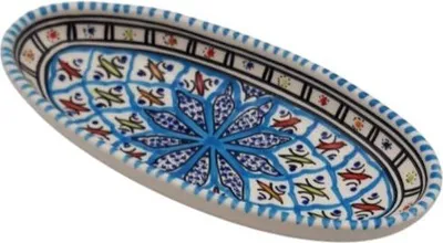 Image de Plat ovale Bakir turquoise - L 24 cm