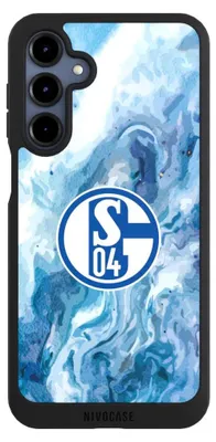 Produktbild von NIVOCASE Handyhülle für Samsung Galaxy A16 5G  Hülle NIVOpure Case Schwarz FC Schalke 04 Fanartikel Logo