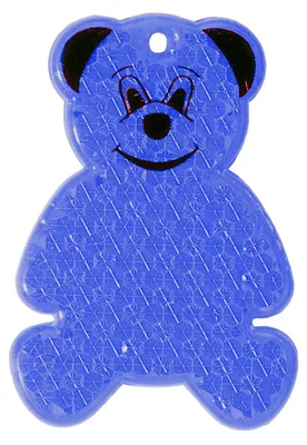 Image de Réflecteur "Ours" bleu transparent