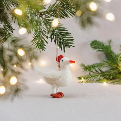 Image de Pendentif de Noël oies en feutre - Sass & Belle