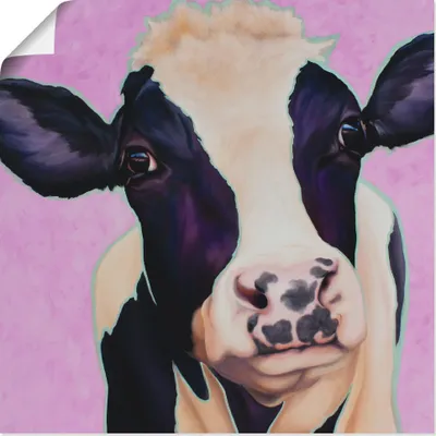 Produktbild von ARTland Poster Kuh Lotte Größe: 70x70 cm