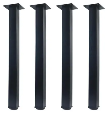 Zdjęcie produktu dla Solidchoice - Regulowane nóżki meblowe, czarne, 50 cm, zestaw 4 sztuki