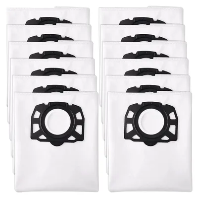 Produktbild von 12 Kärcher KFI 487 Staubsaugerbeutel 2.863-006.0 Ersatz für MV4 MV5 MV6 WD4 WD5 WD6 WD4.000 WD5.999, Premium Filterbeutel, Nass Trockensau