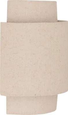 Obrázek produktu pro Nástěnné svítidlo NAHEL s textilním stínidlem v barvě lnu, výška 27 cm