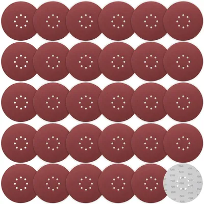 Produktbild von Schleifpapier 225mm Klett 30 Stück Körnung P240 8 Loch für Trockenbauschleifer