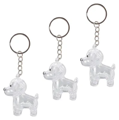 Produktbild von 3PCS Hundehaarsammler Schlüsselanhänger Charm Memorial Aufbewahrungsbox Transparente süße Haustier-Sammelflasche für Liebhaber
