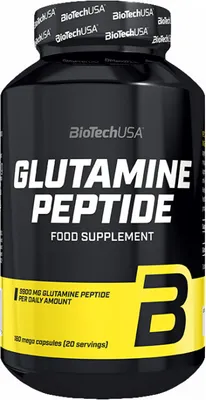 Produktbild von BioTech USA Glutamine Peptide 180 capsules / Glutamin / Schnell absorbierbare Glutaminpeptide in Kapselform