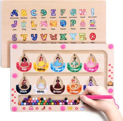 Obrázok produktu pre Magnetický vzdelávací bludisko Montessori Čísla a farby Princezná