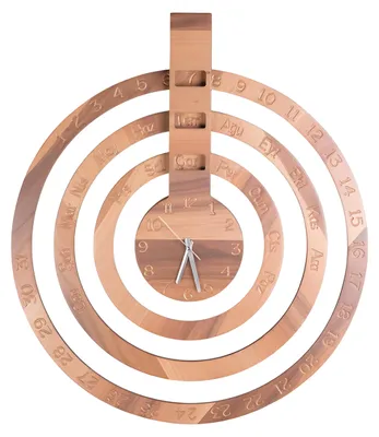 Zdjęcie produktu dla Nowoczesny drewniany zegar ścienny w kolorze beżowym, elegancki minimalistyczny design