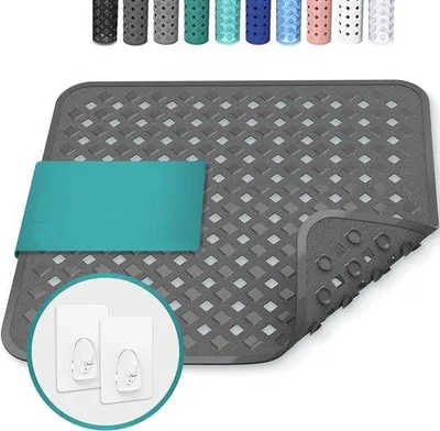 Productafbeelding van Famanu antislip douchemat, 53 x 53 cm - wasbaar, schimmelwerend, met ophangoog