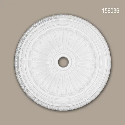 Produktbild von PROFHOME 156036 Rosette aus Polyurethan Deckenrosette Zierelement Ø 88,7 cm