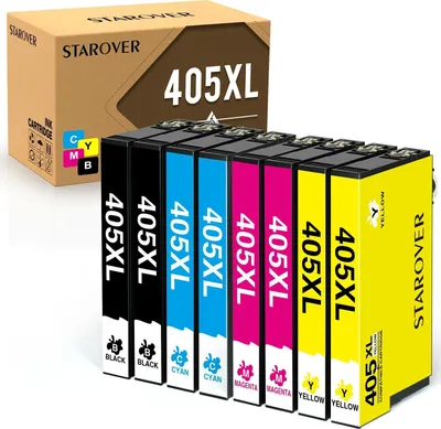 Produktbild von 8 Stück 405XL Tintenpatrone kompatibel mit Epson 405 XL für Epson Workforce Pro WF-3820 3825 4825DWF 7310DTW 4830DTWF WF-7830 7835 7840DTWF