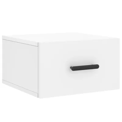 Image de vidaXL Table de nuit murale blanche 35x35x20 cm
