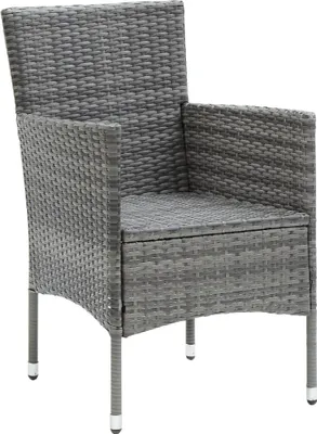 Immagine prodotto di vidaXL Sedie da pranzo da giardino 4 pz. Poli Rattan Grigio