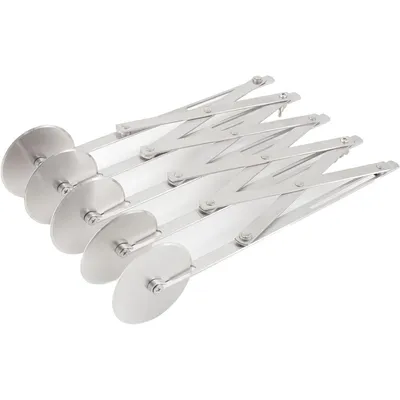 Produktbild von Pizzaschneider aus lebensmittelechtem Edelstahl, Teigteiler mit mehreren Rädern, Gebäckmesser, Backmesser (5, Rad)