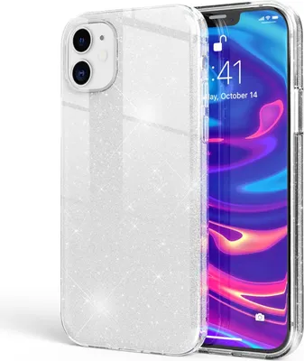 Image de NALIA Glitter Étui pour téléphone portable iPhone 12 / 12 Pro, Bling Case Case Protection Cover Silver