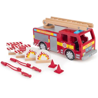 Image de Camion de pompiers en bois