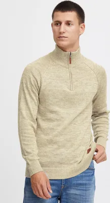 Produktbild von BLEND BHDanovan Herren Strickpullover Troyer Feinstrick Pullover mit Troyerkragen Reißverschluss Rippbündchen Baumwollmischung Regular fit