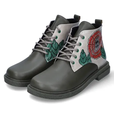Produktbild von Dogo Schnürstiefeletten FEEL,HEAL,LIVE Damen Kunstleder Grün Größe: 36