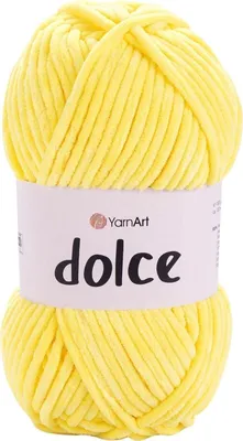 Produktbild von YarnArt Dolce 851 Cytrus-Garn, Weich, Ideal für Babyartikel, 100% Polyester