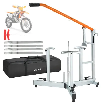 Image de Démonte-pneus VEVOR Kit de démonte-pneus manuel Convient aux pneus de 16 à 21 pouces Axes de 15/17/20/25 mm, aide au montage des roues pour les réparations en extérieur et mobiles de motos universelles et de vélos