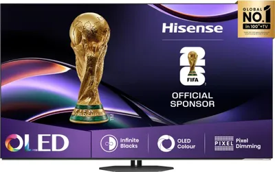 Produktbild von Hisense 55 '' A85Q | OLED Smart TV 4K 120 Hz, 139,7 cm (55"), 3840 x 2160 Pixel, OLED, Smart-TV, WLAN, Schwarz, Grau