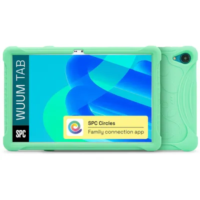 Produktbild von SPC WUUM TAB – 10,1-Zoll-Kindertablet mit Hülle, Elternkontrolle, sicherem Chat, App- und Zeitverwaltung via SPC Circles, Android, 128 GB – Blau