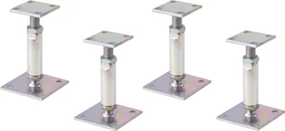 Produktbild von Alberts Pfostenträger 4er Set Pfostenanker höhenverstellbar 150 - 190 mm feuerverzinkt