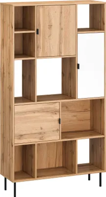 Produktbild von Bücherregal Kendo Raumteiler 100x35x185cm Eiche Wotan weiß