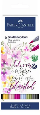 Produktbild von Faber Castell Aqua Dual Marker Gofa 0,4 mm Lettering 6er