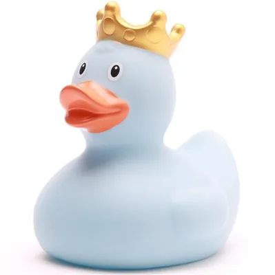 Produktbild von Badeente König blau Vinyl 10 cm