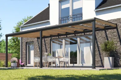 Produktbild von REXOdeluxe Alu Terrassenüberdachung 4m x 2m
