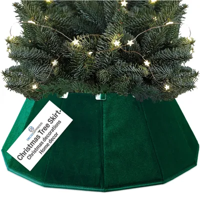 Weihnachtsbaumrock aus Samt, Grün, 65 cm Ø