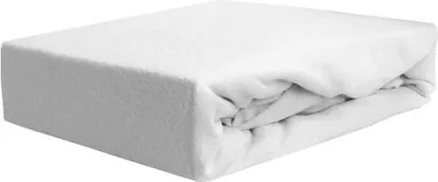 Produktbild von 160x200 Weißes Frottee-Spannbettlaken