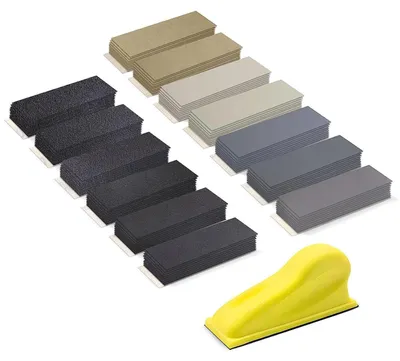 Produktbild von Schleifpapier Nass mit Schleifklotz Set 131 Stück Körnung 60-10000 für Schleifen und Polieren