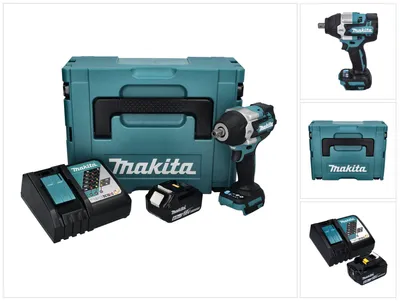 Obrázek produktu pro Makita DTW 701 RG1J Akumulátorový rázový utahovák 18 V 700 Nm 1/2" XPT Brushless + 1x akumulátor 6,0 Ah + nabíječka + Makpac