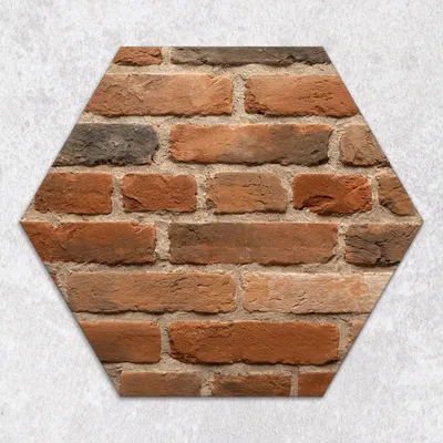 Produktbild von Glas-Herdabdeckplatten Glaskeramikkochfeld-Abdeckung Spritzschutz Glas hexagon 40 cm Ziegelsteinbraun