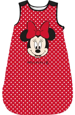 Produktbild von Disney Minnie Mouse Schlafsack für Mädchen Baby ohne Ärmel Rot mit weißen Punkten 70
