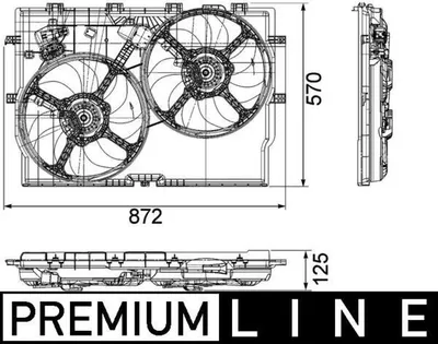 Produktbild von MAHLE CFF 193 000P Lüfter Motorkühlung Kühlerlüfter für FIAT Ducato Kastenwagen (250, 290) Wasserkühler Ø390mm