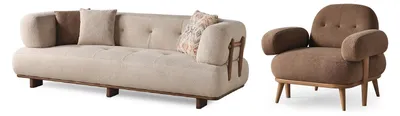 Immagine prodotto di Esclusiva suite soggiorno beige divani soggiorno poltrona singola