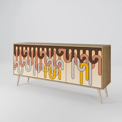 Immagine prodotto di Spacerebels cassettiera a 3 ante - credenza cassettiera - credenza alta - mobile armadio - soggiorno camera da letto - 57,5×164,5×42 (HxLxP)