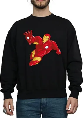 Produktbild von Iron Man - "Simple" Sweatshirt für Herren BI480 (M) (Schwarz)