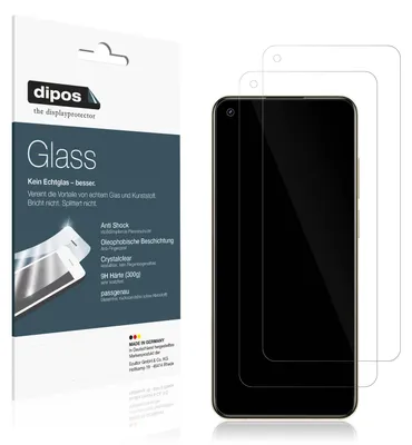 Produktbild von 2x Schutzfolie für Realme 11 4g - Anti-Shock 9H Folie dipos Glass Kunststoffglas
