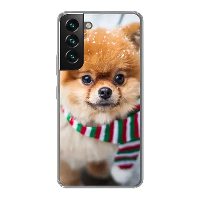 Produktbild von MuchoWow® Handyhülle Schutzhülle Hülle für Samsung Galaxy S22 Hund - Halstuch - Schnee Silikon Softcase Handy Hülle - Mobiltelefonhülle