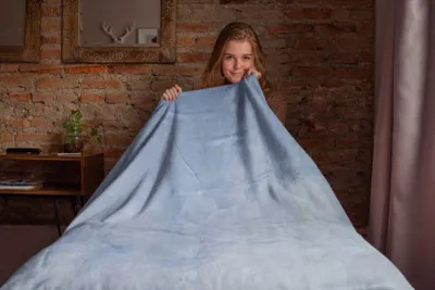 Produktbild von Top textil Decke aus Mikroflanell Blau